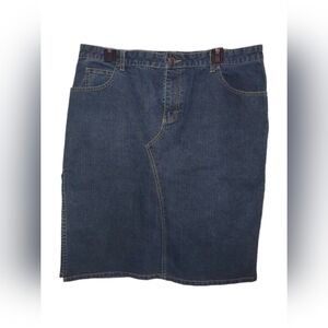 Y2k Old Navy Blue Jeans Stretch Jean Skirt Size 14
